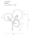 Kinkiety nowoczesne - Maxlight Kinkiet Lollipop W0254 - produkt 3