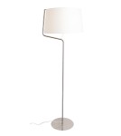 Lampy podłogowe z abażurem - Maxlight Lampa Podłogowa Chicago Chrom + Biały Abażur F0037 - produkt 1