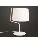 Lampy stołowe z abażurem - Maxlight Lampa Stołowa Chicago Biała + Biały Abażur T0028 - produkt 2