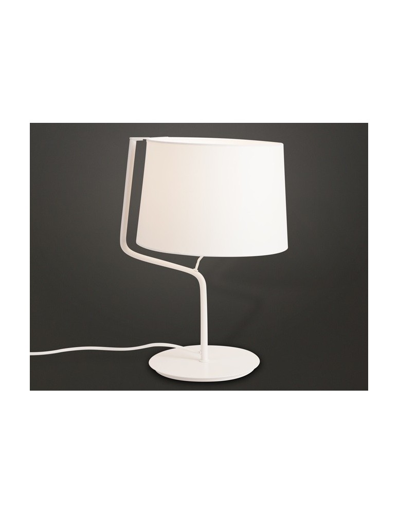 Maxlight Lampa Stołowa Chicago Biała + Biały Abażur T0028
