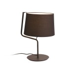 Lampy stołowe z abażurem - Maxlight Lampa Stołowa Chicago Czarna + Czarny Abażur T0029 - produkt 1
