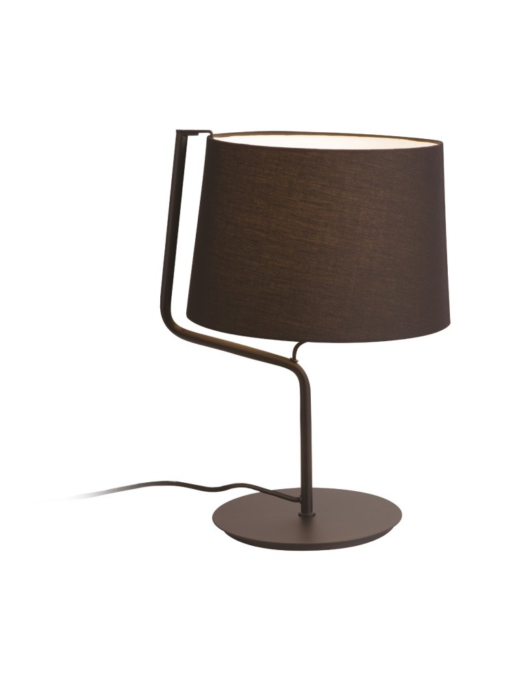 Lampy stołowe z abażurem - Maxlight Lampa Stołowa Chicago Czarna + Czarny Abażur T0029 - produkt kolory-swiatla.pl 1