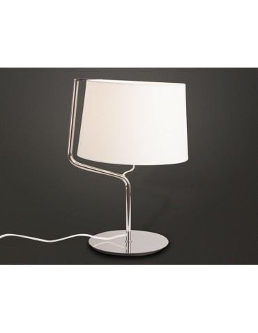 Maxlight Lampa Stołowa Chicago Chrom + Biały Abażur T0030 - produkt 2