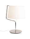 Maxlight Lampa Stołowa Chicago Chrom + Biały Abażur T0030