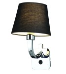 Kinkiety z abażurem - Maxlight Kinkiet Denver Chrom + Czarny Abażur W0190 - product 2