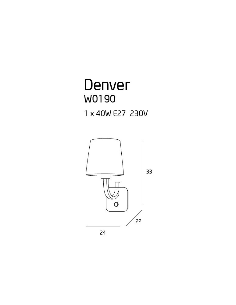 Kinkiety z abażurem - Maxlight Kinkiet Denver Chrom + Czarny Abażur W0190 - product kolory-swiatla.pl 3