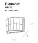 Kinkiety glamour - Maxlight Diamante Kinkiet W0204 - produkt 3