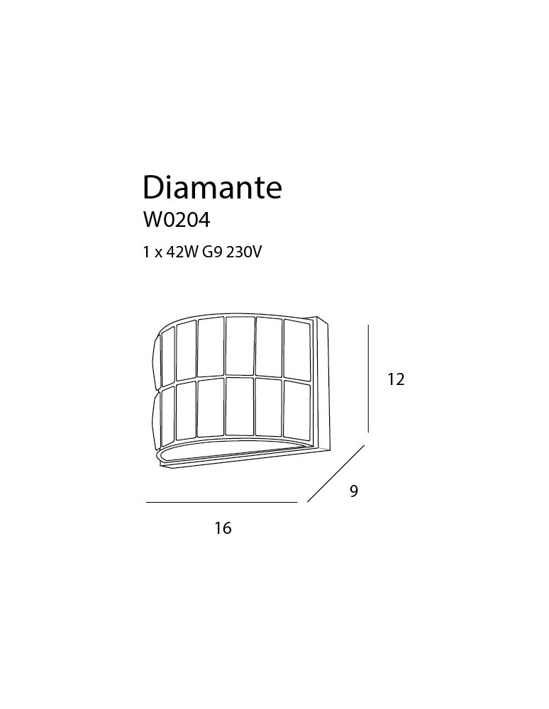 Maxlight Diamante Kinkiet W0204