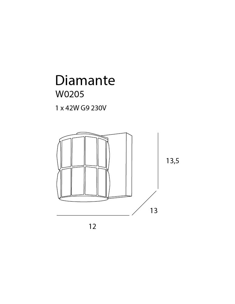 Maxlight Diamante Kinkiet W0205
