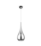 Lampy wiszące pojedyncze - Maxlight Drop Wisząca Chrom 20cm 1xE27 P0230 - produkt 1