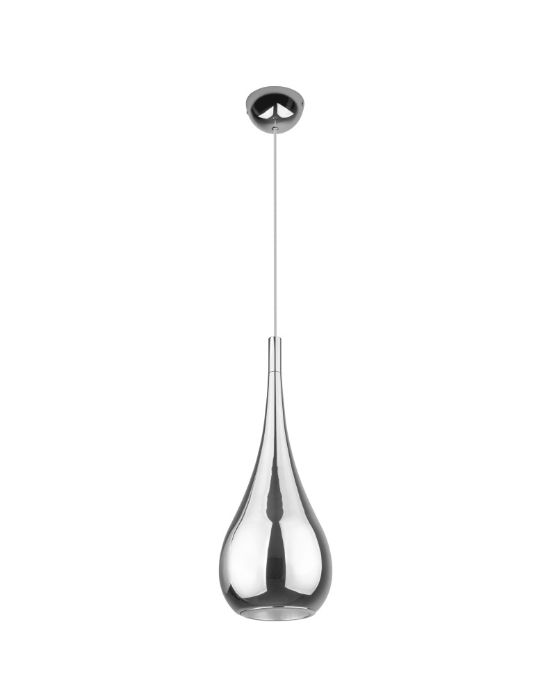 Lampy wiszące pojedyncze - Maxlight Drop Wisząca Chrom 20cm 1xE27 P0230 - produkt kolory-swiatla.pl 1