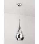 Lampy wiszące pojedyncze - Maxlight Drop Wisząca Chrom 20cm 1xE27 P0230 - produkt 2