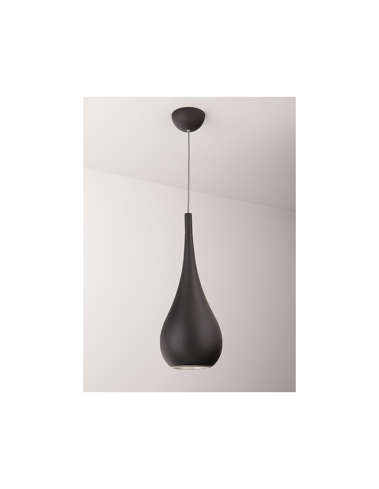 Maxlight Drop Wisząca Czarny 20cm 1xE27 P0233