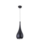 Lampy wiszące pojedyncze - Maxlight Drop Wisząca Czarny 20cm 1xE27 P0233 - produkt 1