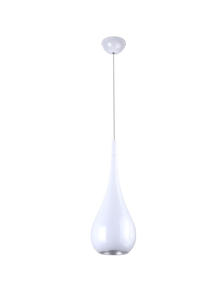 Lampy wiszące pojedyncze - Maxlight Drop Wisząca Biały 20cm 1xE27 P0235 - produkt kolory-swiatla.pl 2