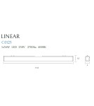 Lampy natynkowe belki - Maxlight Lampa Sufitowa Linear White 36W 4000K C0125 - produkt 4