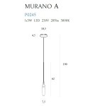 Lampy wiszące designerskie - Maxlight Lampa Wisząca Murano A P0245 - product 2