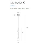 Lampy wiszące designerskie - Maxlight Lampa Wisząca Murano C P0247 - product 2