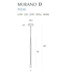 Lampy wiszące designerskie - Maxlight Lampa Wisząca Murano D P0248 - product 3