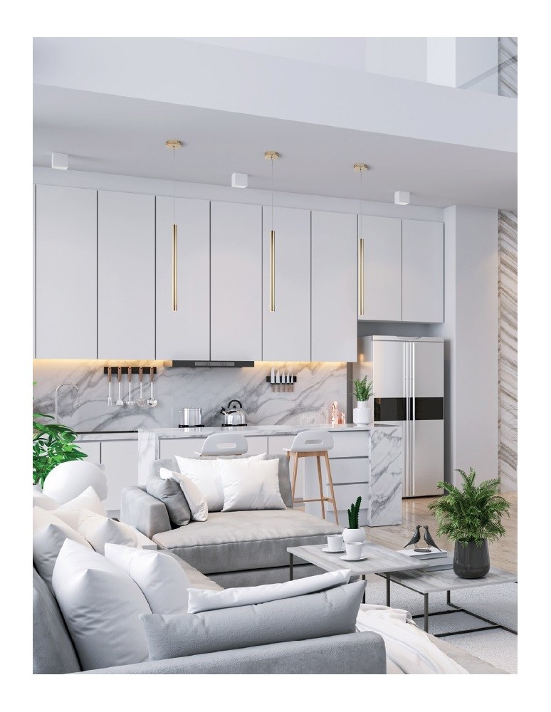Maxlight Lampa Wisząca Organic I Złota P0204