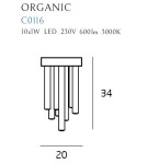 Lampy sufitowe nowoczesne - Maxlight Plafon Organic Miedź Mały C0116 - produkt 2
