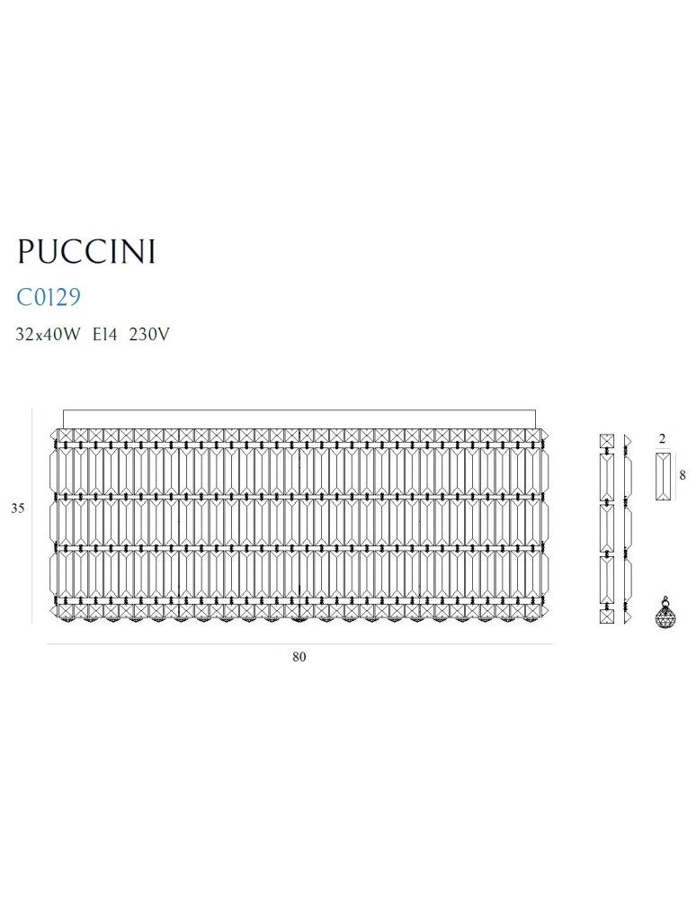 Maxlight Plafon Puccini 80Cm C0129