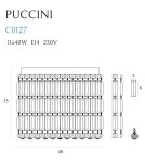 Lampy sufitowe glamour - Maxlight Plafon Puccini 40Cm C0127 - produkt 4