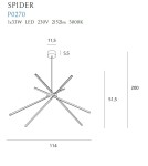Lampy wiszące LED - Maxlight Lampa Wisząca Spider P0270 - produkt 3