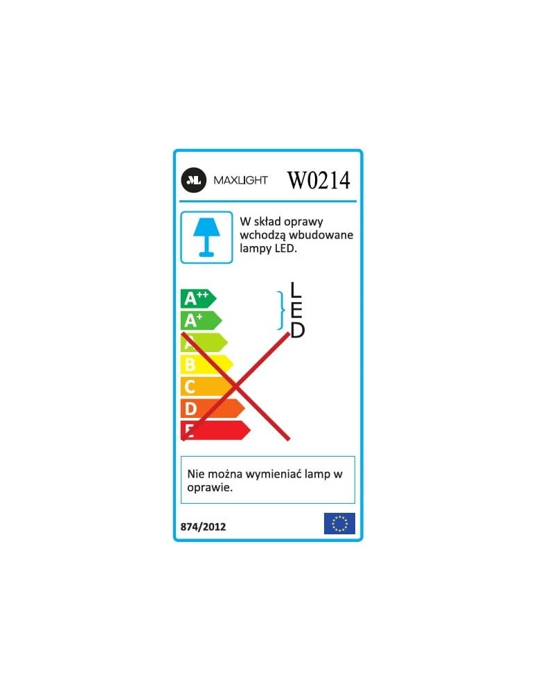 Maxlight Kinkiet Finger 90 cm Biały IP54 W0214