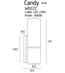 Kinkiety łazienkowe - Maxlight Kinkiet Candy IP44 W0222 - produkt 5