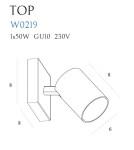 Kinkiety regulowane - Maxlight Kinkiet Top1 Czarny W0219 - product 2