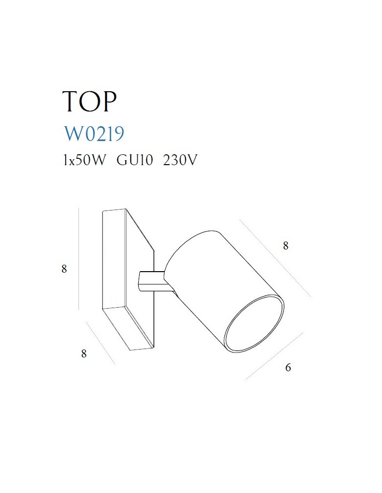 Kinkiety regulowane - Maxlight Kinkiet Top1 Czarny W0219 - product kolory-swiatla.pl 2