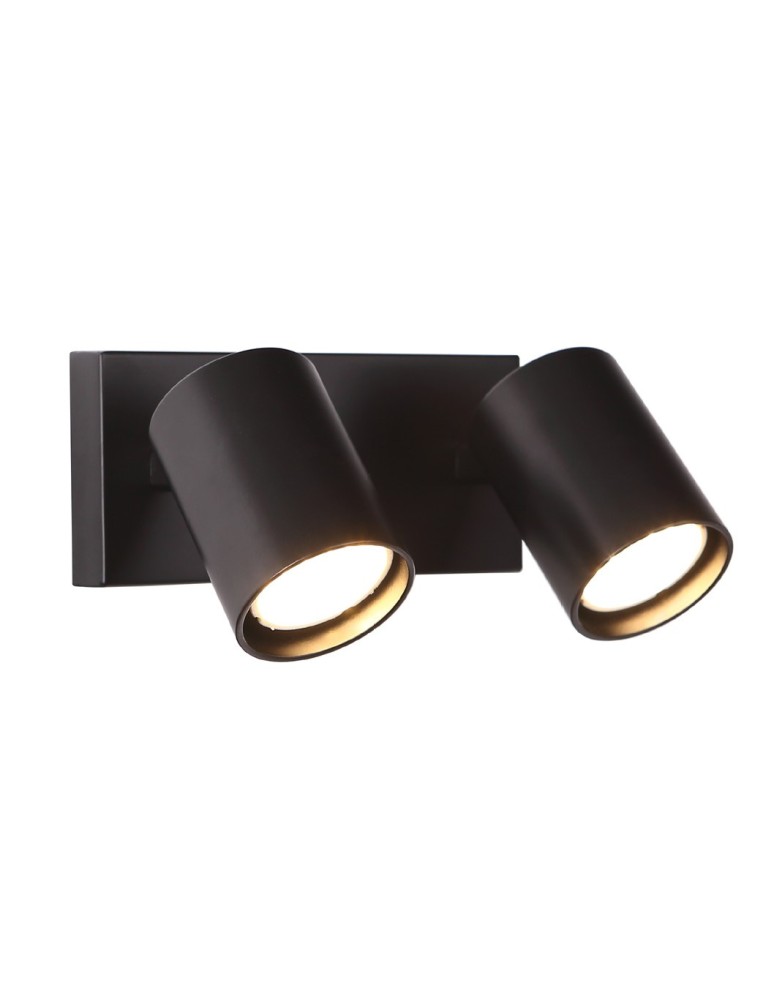 Kinkiety podwójne - Maxlight Kinkiet Top2 Czarny W0221 - produkt kolory-swiatla.pl 1