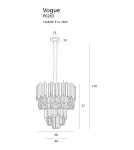 Żyrandole glamour - Maxlight Lampa Wisząca Vogue P0283 - produkt 7