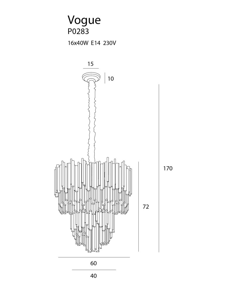 Maxlight Lampa Wisząca Vogue P0283