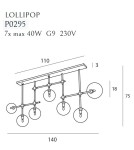 Lampy wiszące w kolorze mosiądz - Maxlight Lampa Wisząca Lollipop P0295 - produkt 3