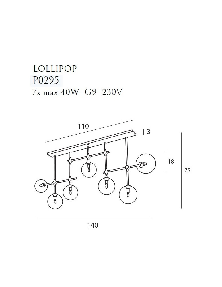 Maxlight Lampa Wisząca Lollipop P0295