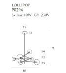 Lampy wiszące w kolorze mosiądz - Maxlight Lampa Wisząca Lollipop P0294 - produkt 5
