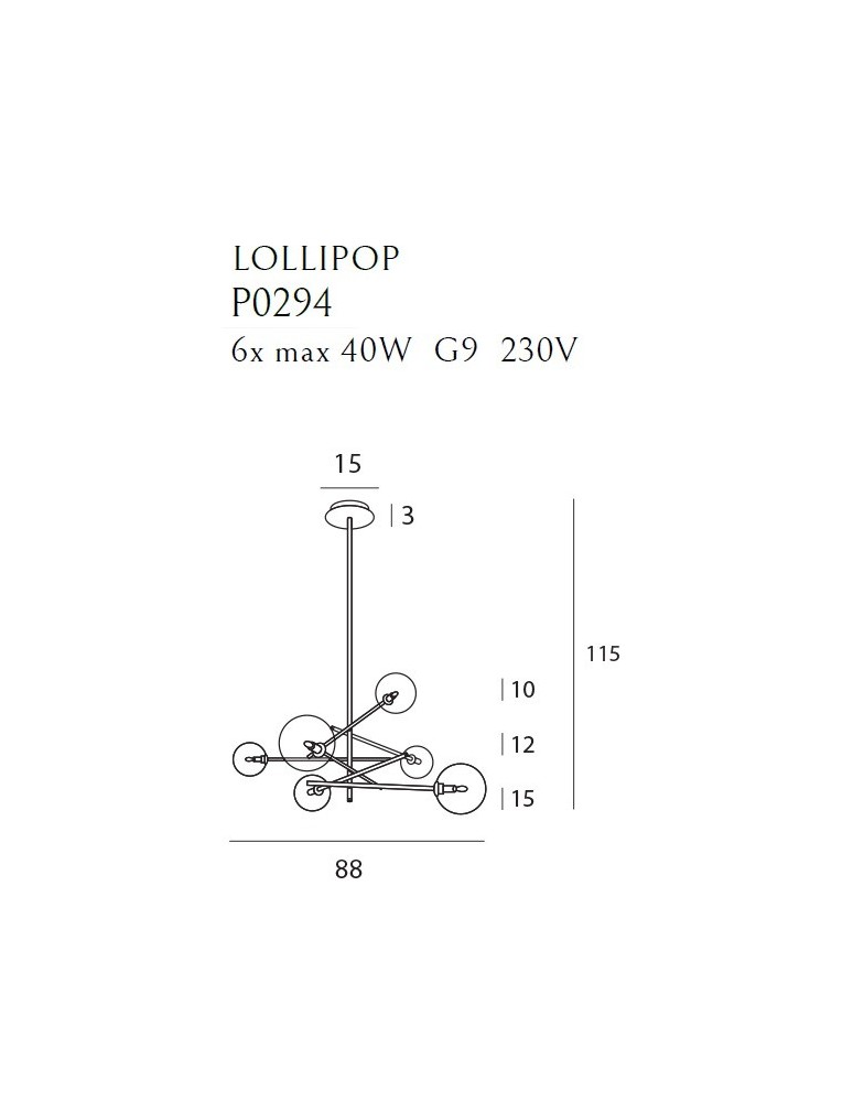 Maxlight Lampa Wisząca Lollipop P0294