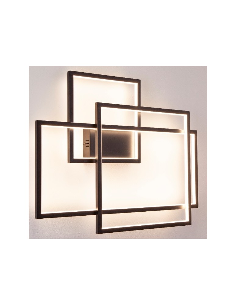 Maxlight Kinkiet LED Geometric Czarny - Nowy Ściemnialny W0233D