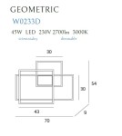 Kinkiety designerskie - Maxlight Kinkiet LED Geometric Czarny - Nowy Ściemnialny W0233D - produkt 4