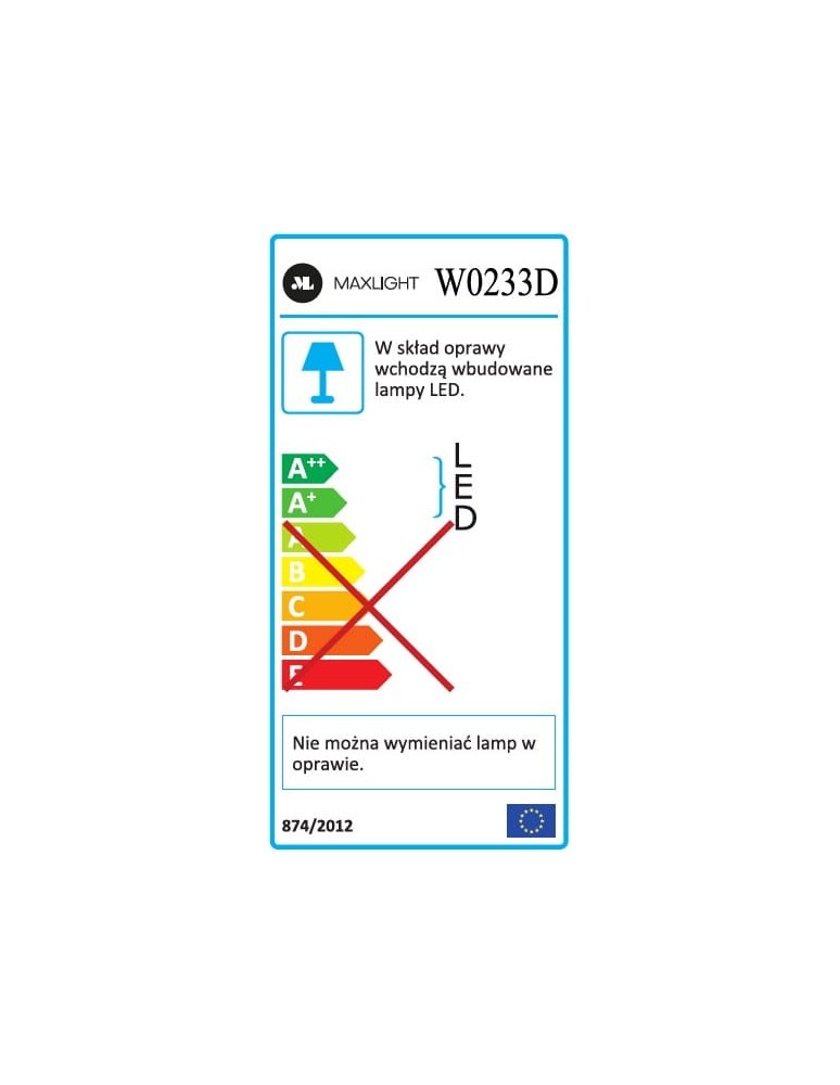 Maxlight Kinkiet LED Geometric Czarny - Nowy Ściemnialny W0233D