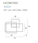 Kinkiety designerskie - Maxlight Kinkiet LED Geometric Biały - Nowy W0234 - produkt 3