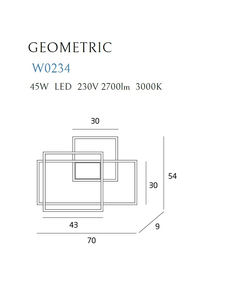 Maxlight Kinkiet LED Geometric Biały - Nowy W0234