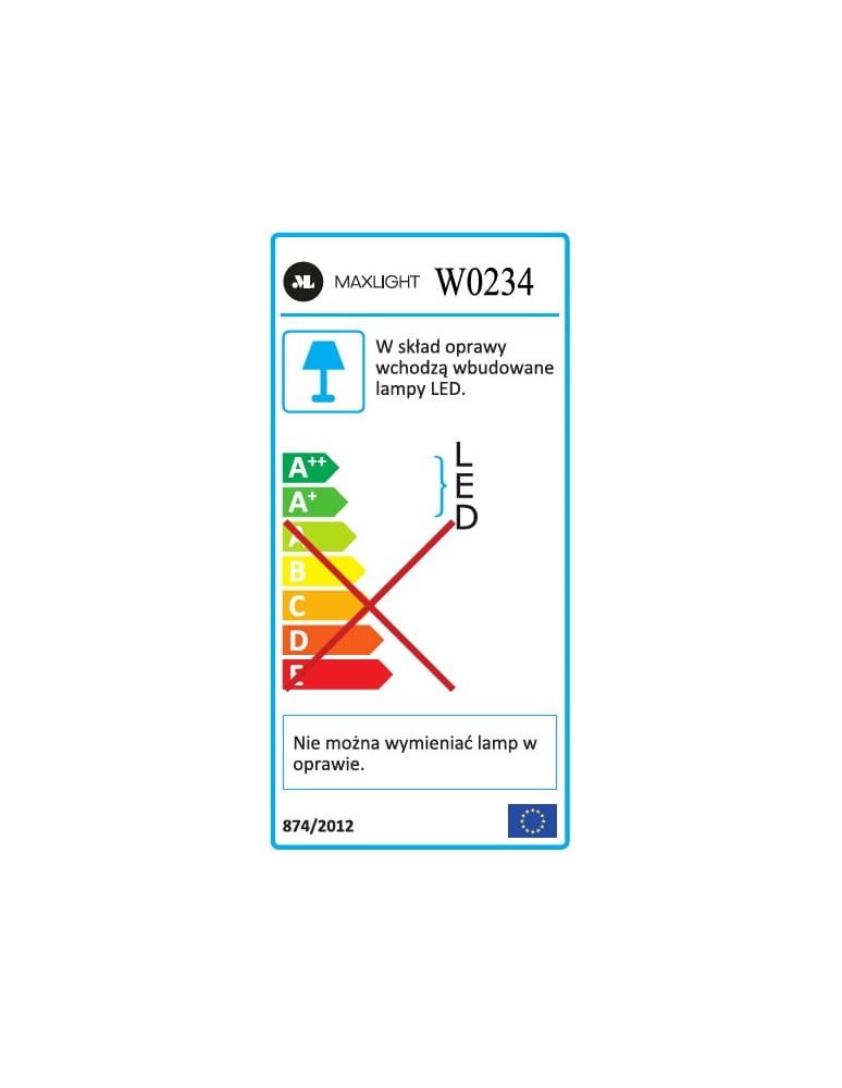 Maxlight Kinkiet LED Geometric Biały - Nowy W0234
