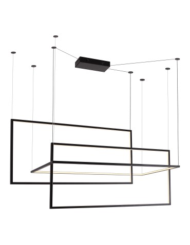 Maxlight Lampa Wisząca Geometric Czarna Ściemnialna P0271D