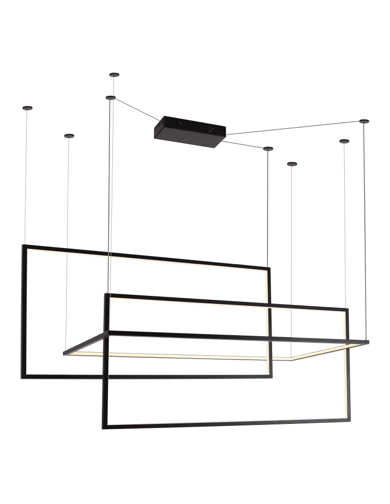 Maxlight Lampa Wisząca Geometric Czarna Ściemnialna P0271D