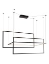 Maxlight Lampa Wisząca Geometric Czarna Ściemnialna P0271D