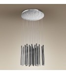 Lampy wiszące sople - Maxlight Lampa Wisząca Organic 33X1 Chrom Ściemnialna P0175D - produkt 2