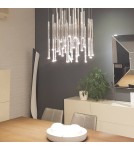 Lampy wiszące sople - Maxlight Lampa Wisząca Organic 33X1 Chrom Ściemnialna P0175D - produkt 3